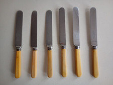 6 Vintage Faux Bone Handle