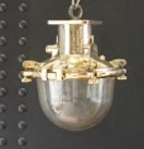 Salvaged brass pendant - brass,