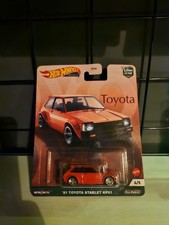 Hot Wheels Premium Toyota Series 81 Toyota Starlet KP61 (Red) Car Culture