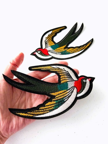 Large swallow bird iron on - bird, iron-on