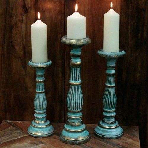 Wooden vintage candle - wooden,