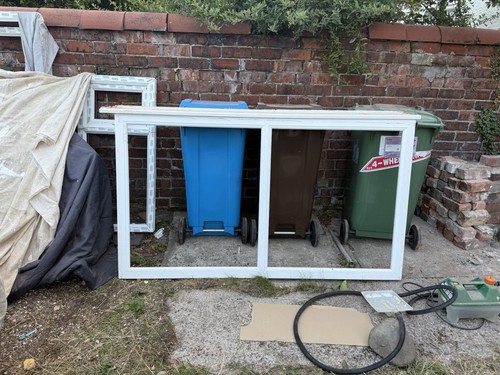 White upvc window frame - white,