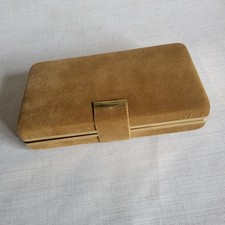 REDUCED Tan Felt Jewelry Storage Case Travel Case 