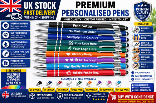Personalised pens 500 bulk - pens,