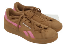 Reebok Classic Men's Trainers Size 6 Brown/Pink Leather Upper Logo Used F1