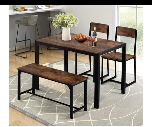 Industrial piece dining - industrial, 4-piece