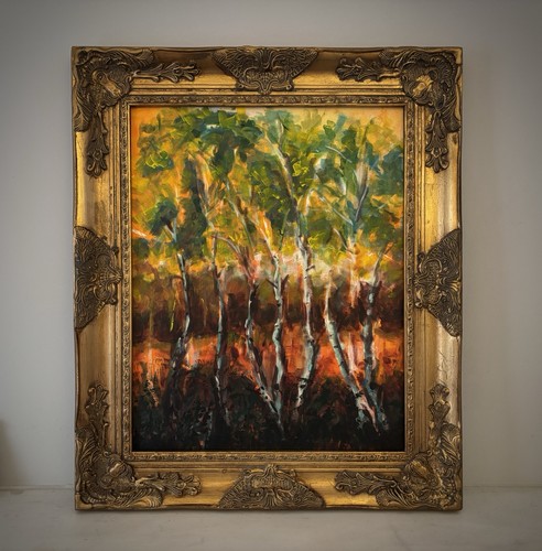 Original fauvism birch tree - fauvism,