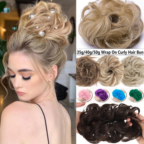 Curly messy bun hair - bun,