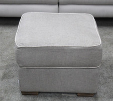 COLLINS & HAYES FOOTSTOOL IN GREY FABRIC (1108)