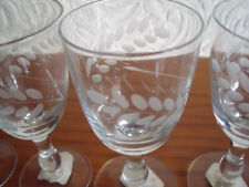 Vintage Saxony Etched Glass Sherry/Liqueur Glasses Set of 5 VGC quick post