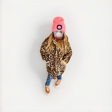 Monnalisa Girls Leopard Print Fur Coat in Beige and Black 6 Years Old