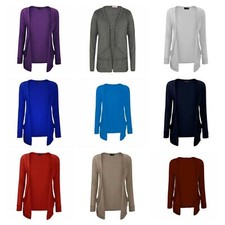 KIDS GIRLS PLAIN OPEN BOYFRIEND CARDIGAN LONG SLEEVES FASHION TOP AGE 5-13 YEARS