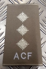 Genuine British Army Sand Desert ACF Captain Rank Slide / Shoulder Epaulette NEW