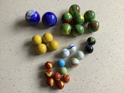 Vintage large glass marbles - vintage,