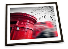 Iconic London Letterbox Red FRAMED ART PRINT Picture Poster Artwork