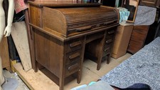 Vintage large roll top desk 6