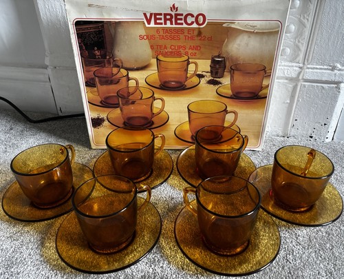 Vereco france amber - glass, tea