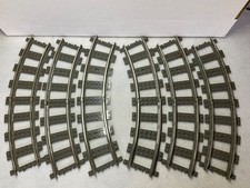 12 Lego 9v Train Track METAL Rail Curves 2867c01 VGC Free P&P