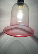 Antique Cranberry Manganese Glass Shade Lampshade