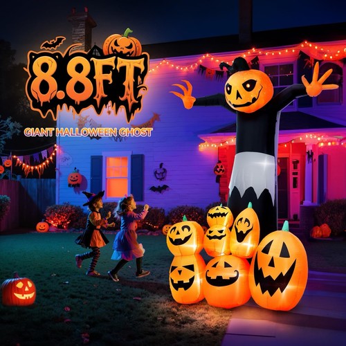 8ft halloween ghost pumpkin - halloween,