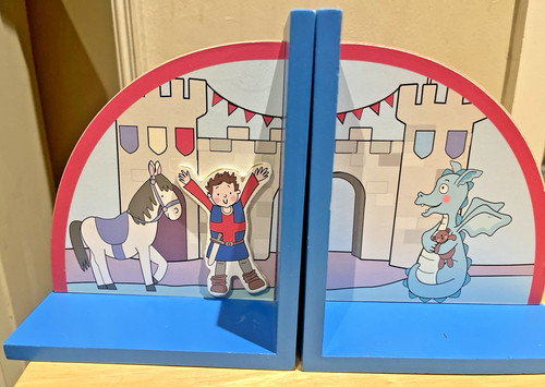 Pair childrens wooden bookends - wooden,