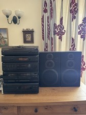JVC Stereo Stack System with Turn Table and Speakers  Good Condition  & manuals 