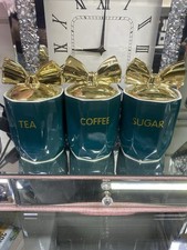 Set Of 3  Green  Ceramic