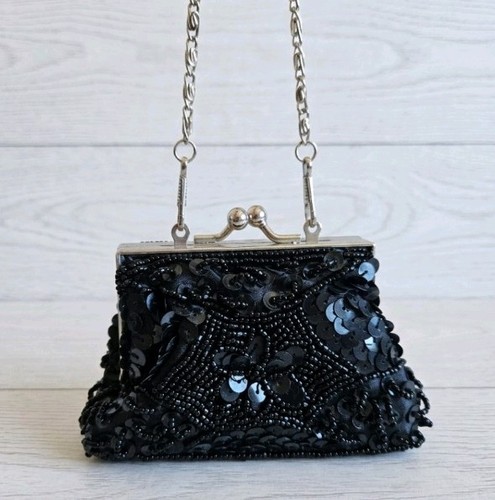 Vintage black beaded - vintage,