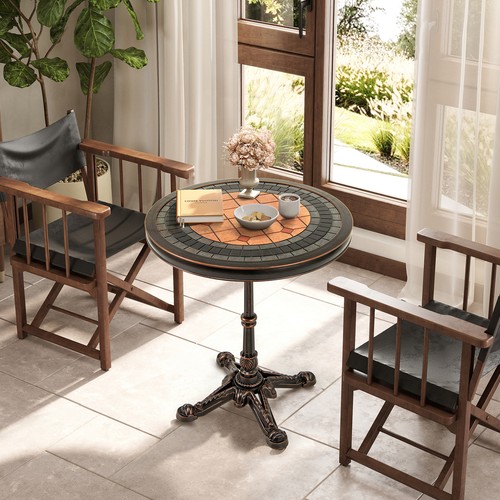 Round patio dining table cast - patio,