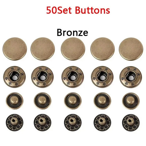 50sets leather snap - leather, fasteners