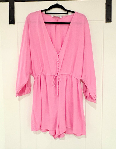 Zara pink neck - zara, v-neck