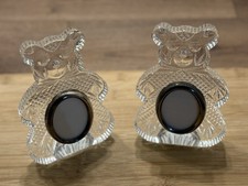 Waterford Crystal Clear Teddy Bear Picture Frames