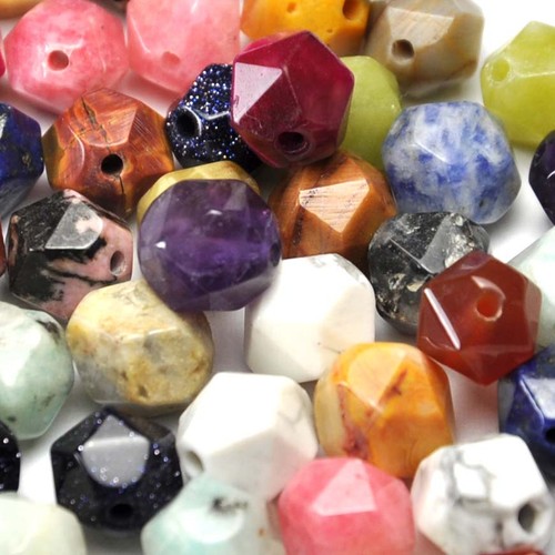 Faceted nugget star cut - faceted,