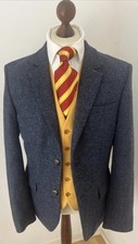 JACK WILLS x MOON TWEED Blazer 40” Jacket Mens Blue Wool Country Gent