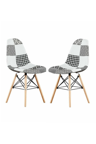 Black white patchwork dining - patchwork,