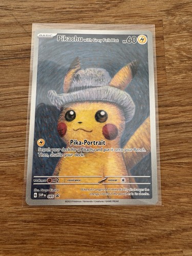 Pikachu with grey felt hat - with,