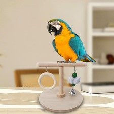 Parrots Playstand Parrot Perch Stand Portable Wooden Play Bird Training Stand