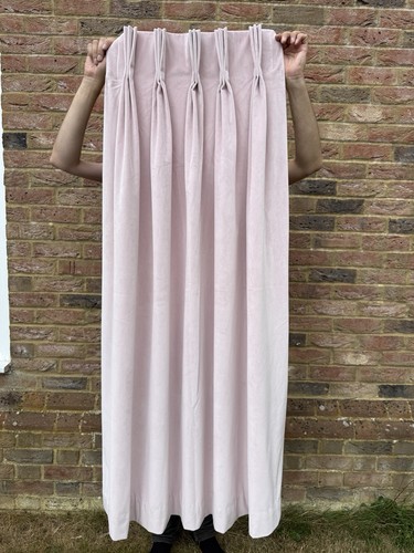 Velvet feel pleated curtains - pleated,
