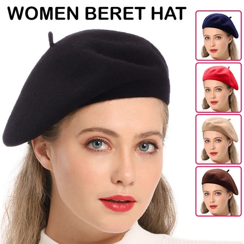 Adult plain wool beret - adult, hat