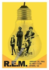 Rem 1986 - Concert Rock Advert VINTAGE Music Print Poster Wall Picture A4 +