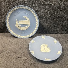 2 x Wedgwood Blue Jasperware