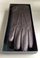 Ladies Rocha John Rocha Brown Leather Gloves Fleece Lined Boxed Unworn Designer