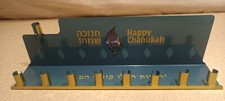 HAPPY Chanukah Menorah Jewish holy gift Tin Candlestick Kosher lighting candles