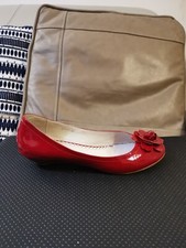 Yoma Women Red Leather Ballerina UK Size 7