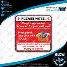 Tool Box Funny Garage Chest Novelty Joke Car Van Mechanics Sticker Vinyl Decal