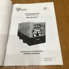 Genset Generator MG 50 SS P Owners Manual 