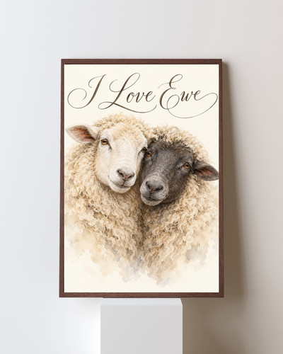 Sheep wall art - art, print,