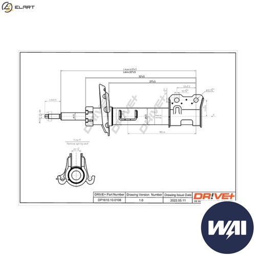Shock absorber dp1610 - absorber, dp1610.10.0108