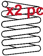 X2 PCS REAR COIL SPRINGS SET