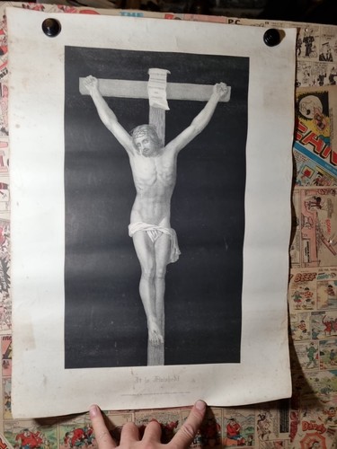 Antique engraving 1870s jesus - 1870s,